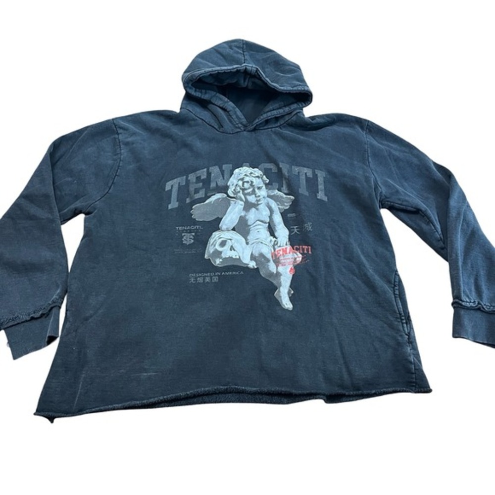 Tenaciti Studios Mens XL Graphic‎ Hoodie Sweatshirt Angel Wings Pullover